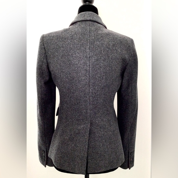 BANANA REPUBLIC Charcoal Grey Single Button Wool Blazer - US 2 - Picture 3 of 7